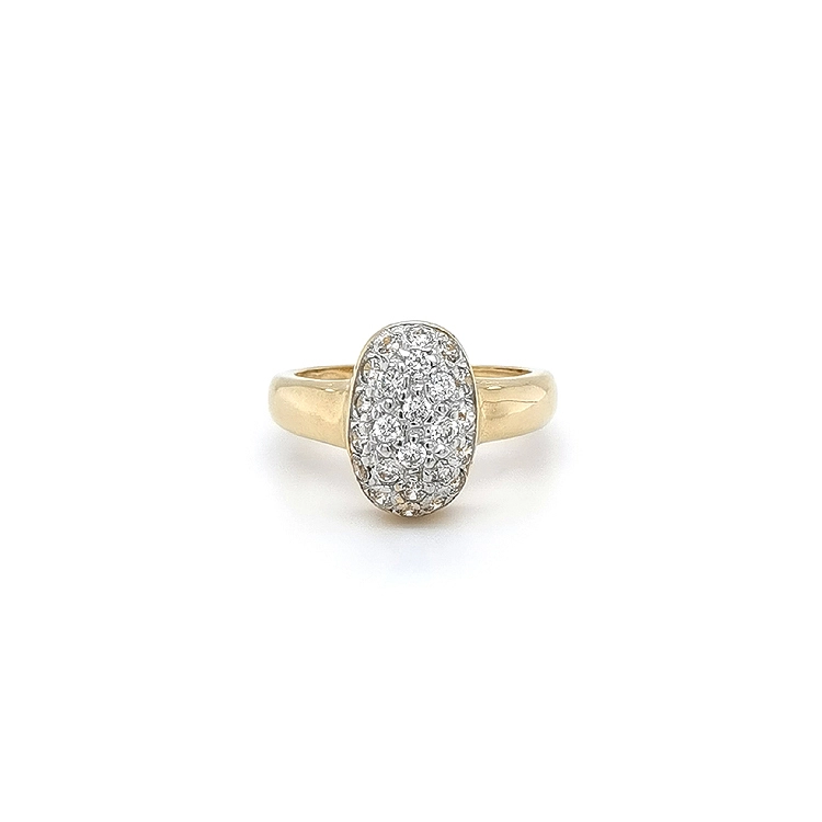 Goldring mit Zirkonen