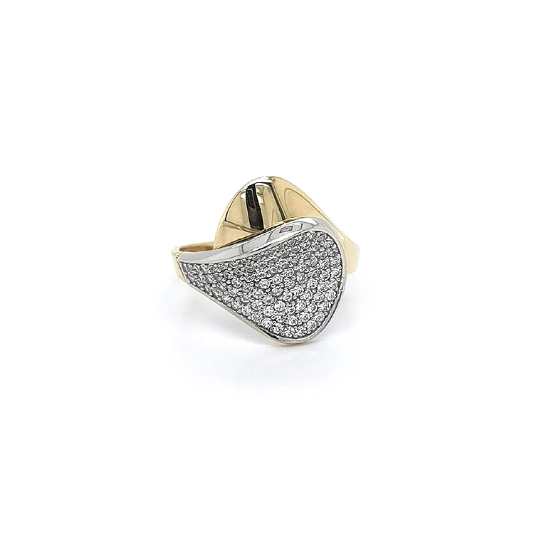 Goldring mit Zirkonen