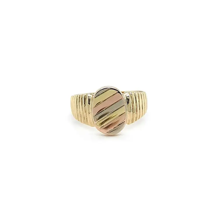 Herren-Kombi-Ring aus Gold
