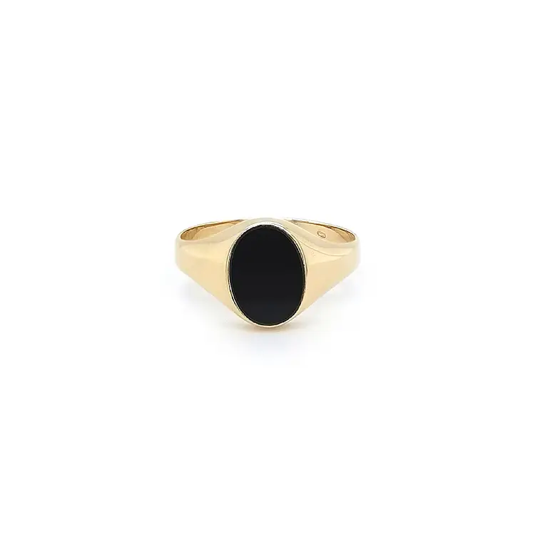 Goldring mit Onyx