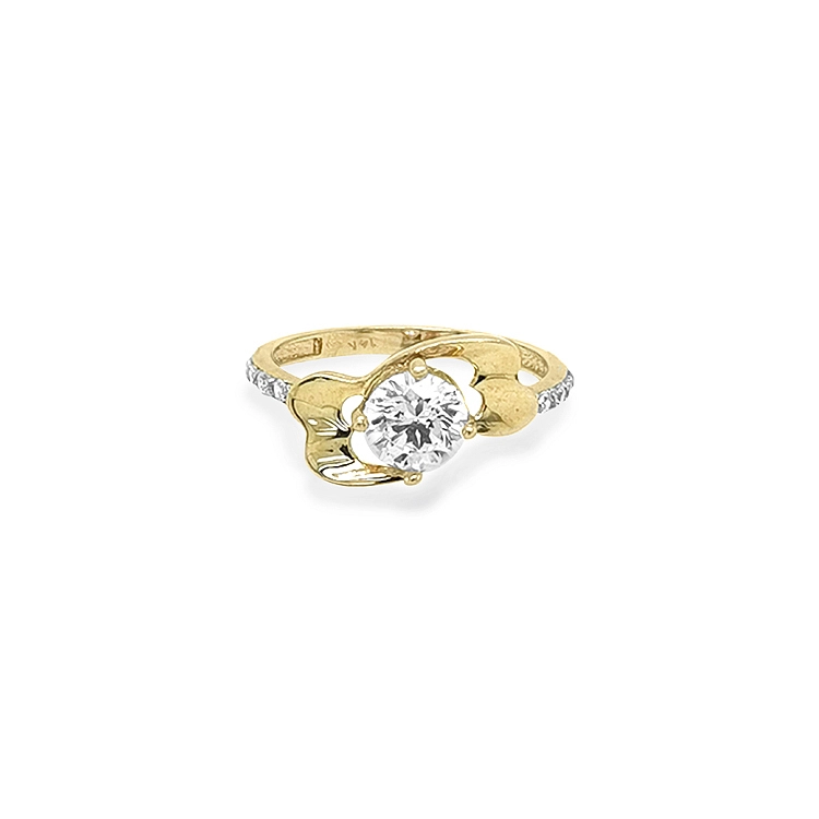 Goldring mit Zirkonen