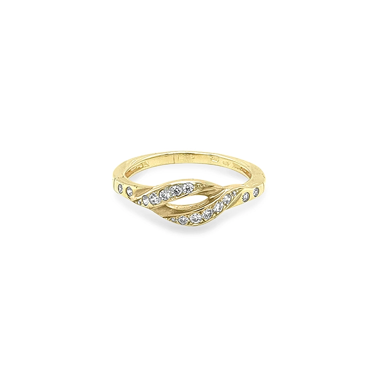 Goldring mit Zirkonen