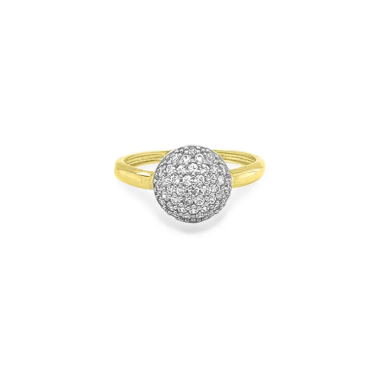 Goldring mit Zirkonen