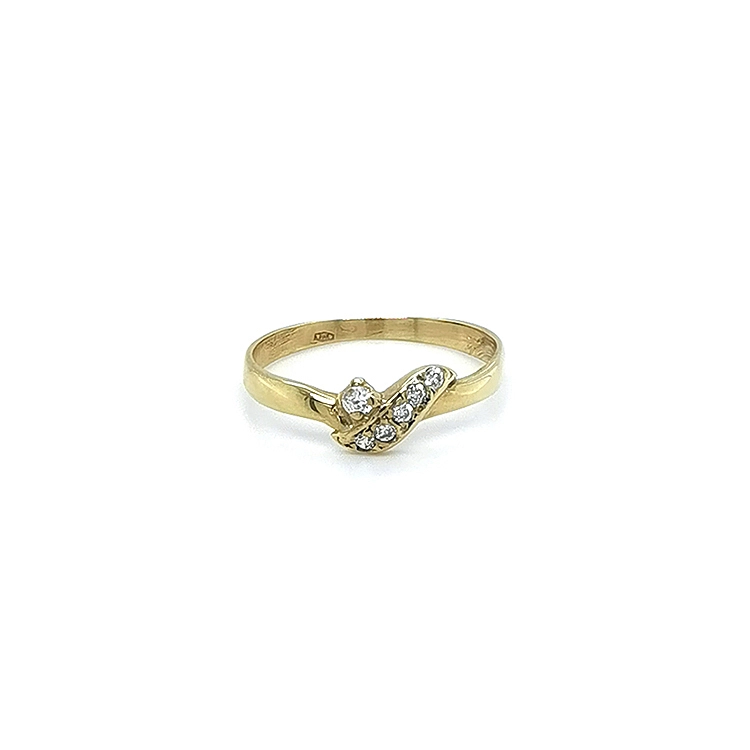 Goldring mit Zirkonen
