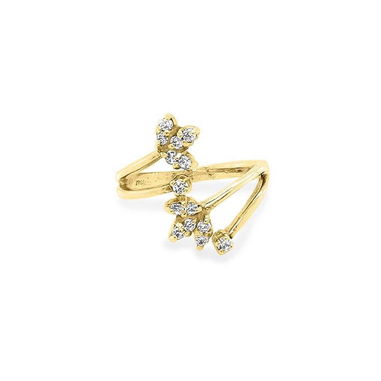 Goldring mit Zirkonen
