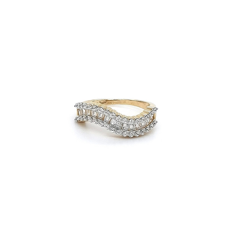 Goldring mit Zirkonen