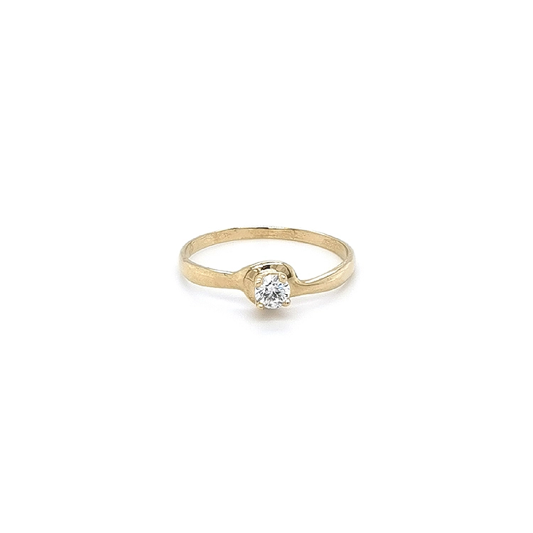 Gold Verlobungsring mit Zirkonen