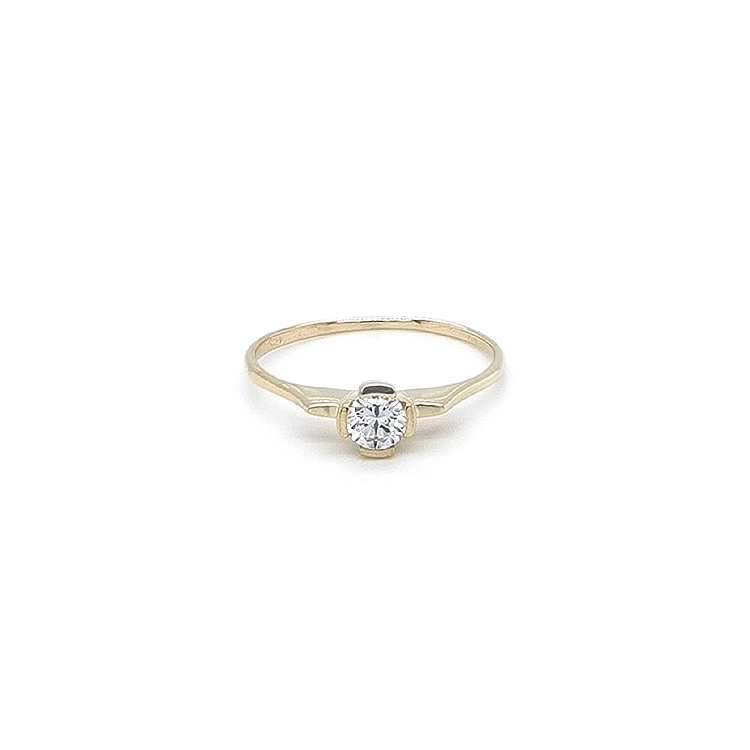 Gold Verlobungsring mit Zirkon