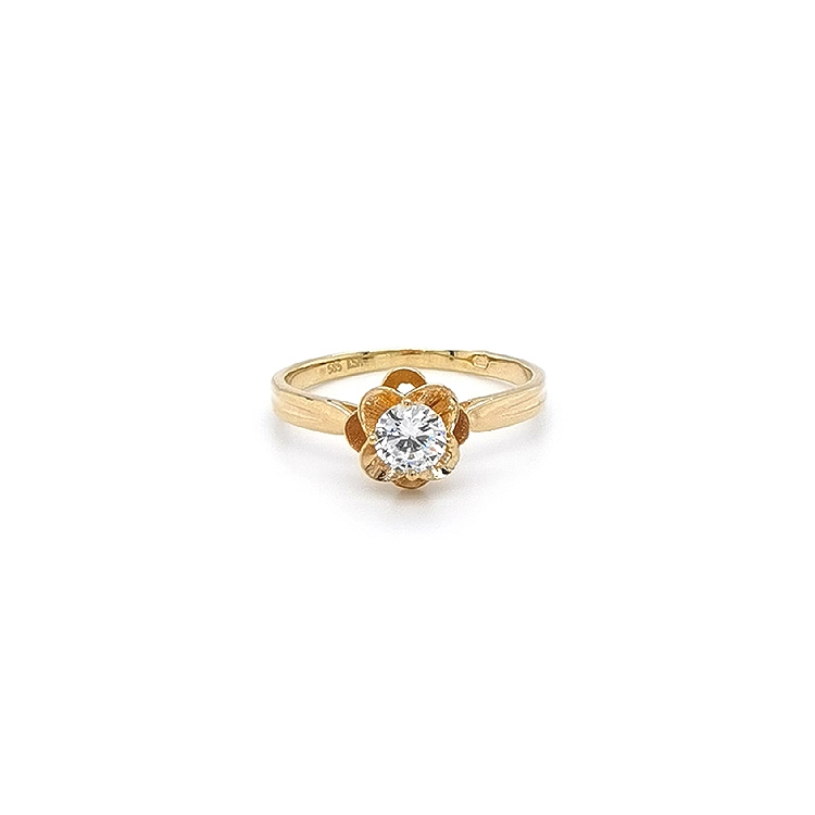 Goldring mit Zirkon