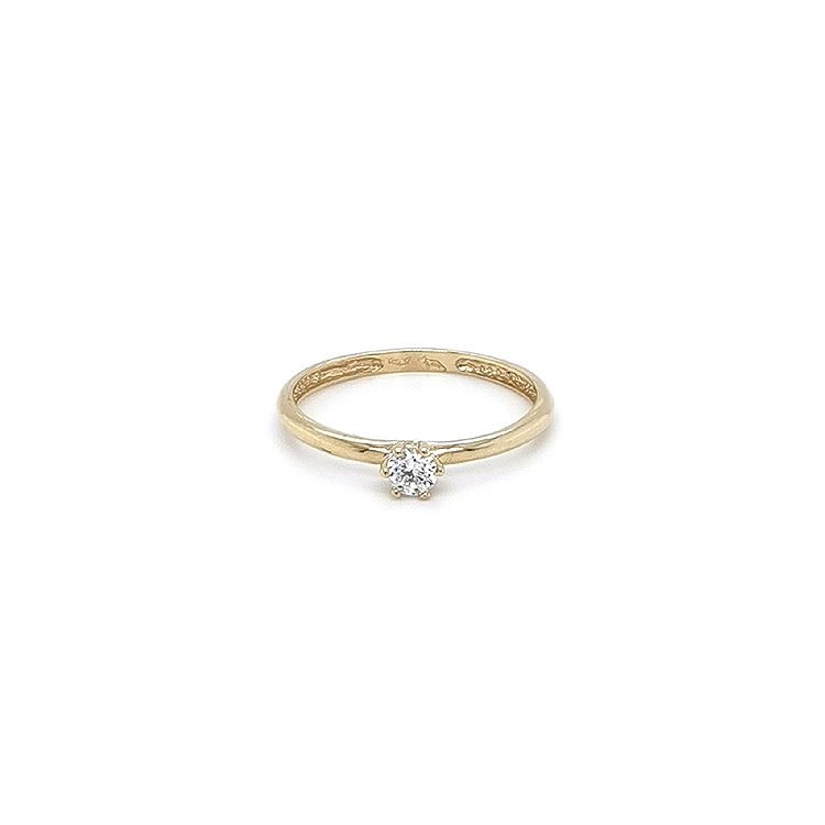 Gold Verlobungsring mit Zirkon