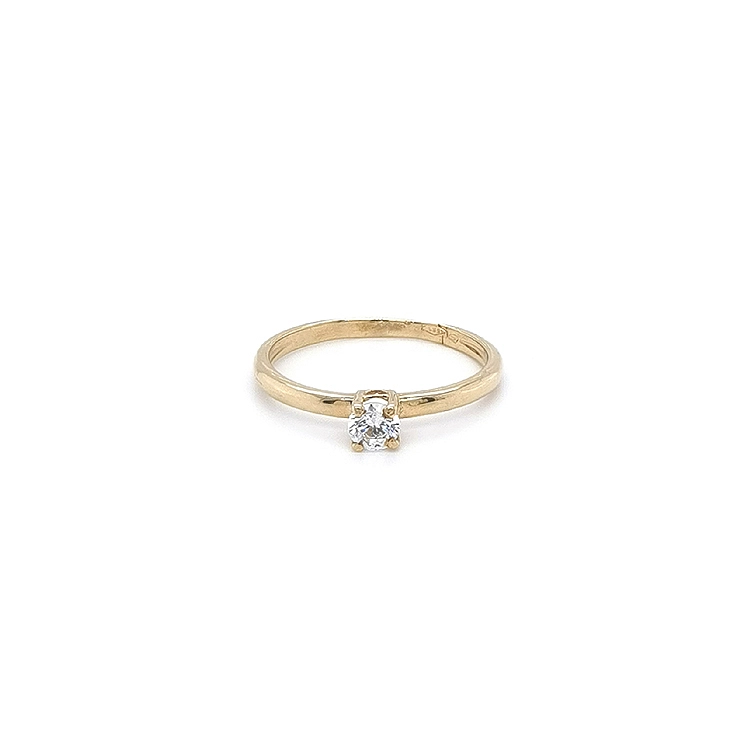 Gold Verlobungsring mit Zirkon