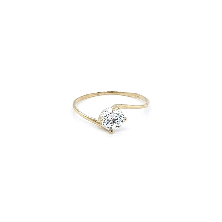 Gold Verlobungsring mit Zirkon