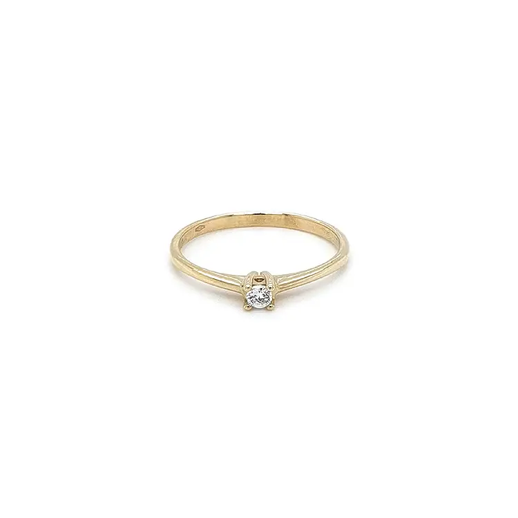 Gold Verlobungsring mit Zirkon