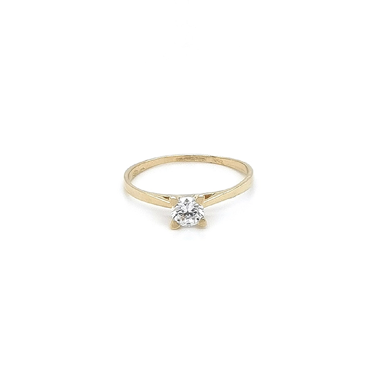 Gold Verlobungsring mit Zirkon