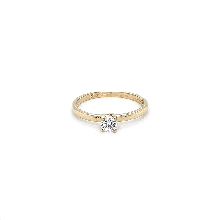 Gold Verlobungsring mit Zirkon