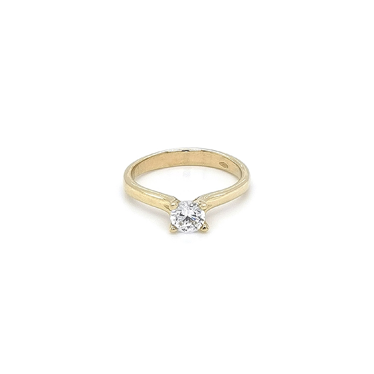 Gold Verlobungsring mit Zirkon