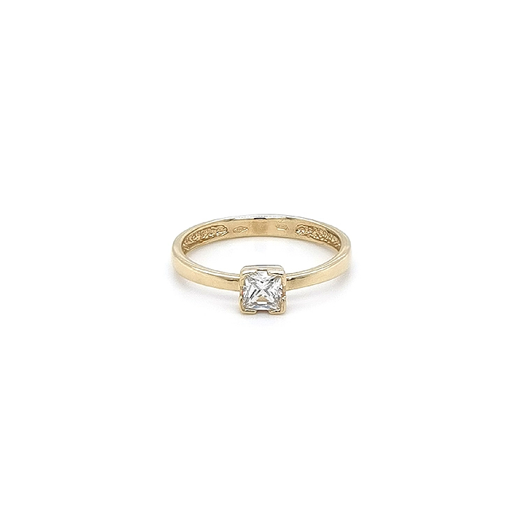 Gold Verlobungsring mit Zirkon