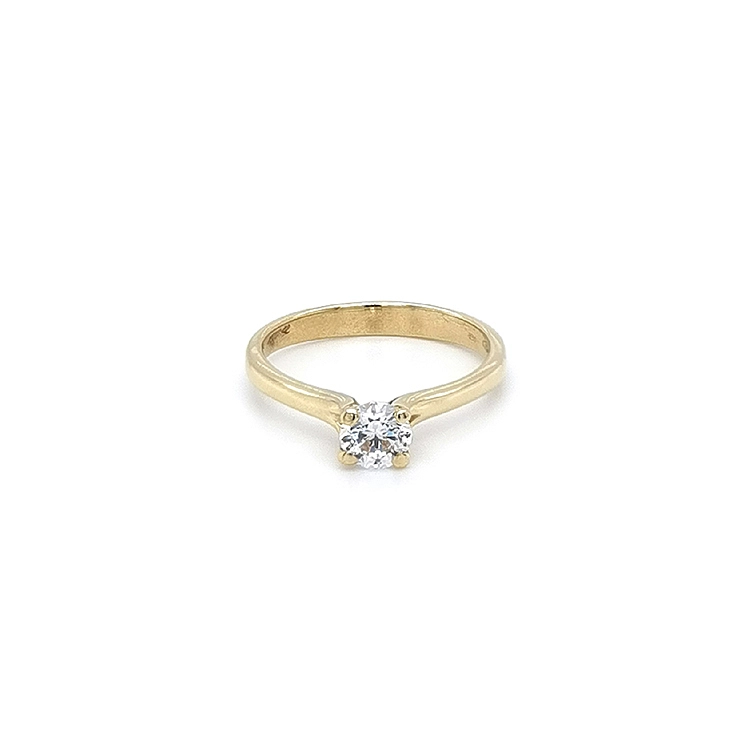 Gold Verlobungsring mit Zirkon