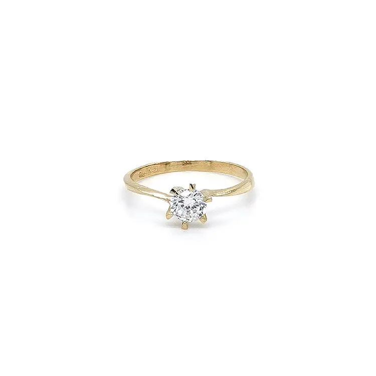 Gold Verlobungsring mit Zirkon