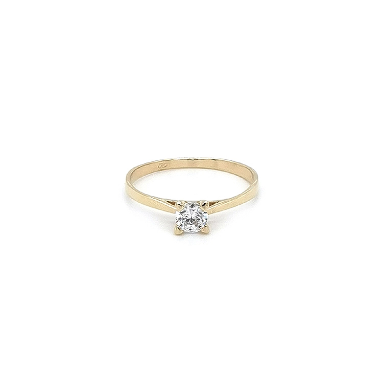Gold Verlobungsring mit Zirkon