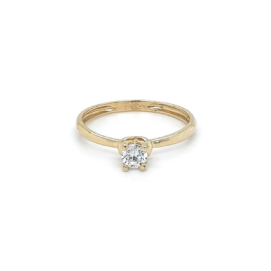 Gold Verlobungsring mit Zirkon