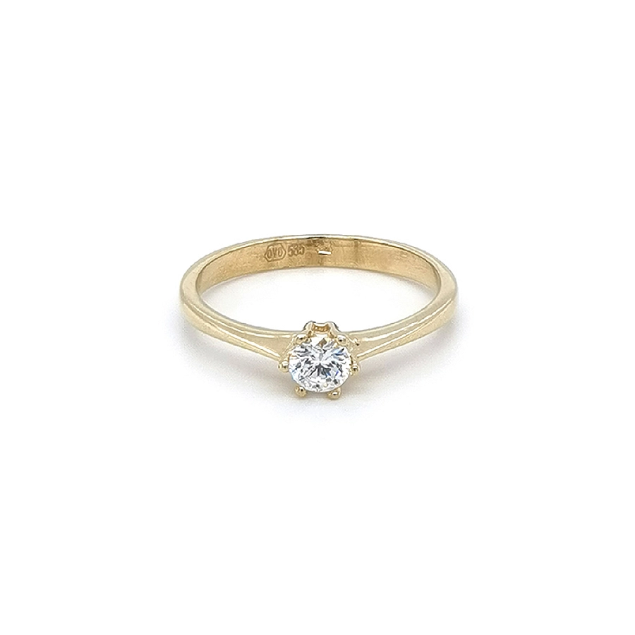 Gold Verlobungsring mit Zirkon