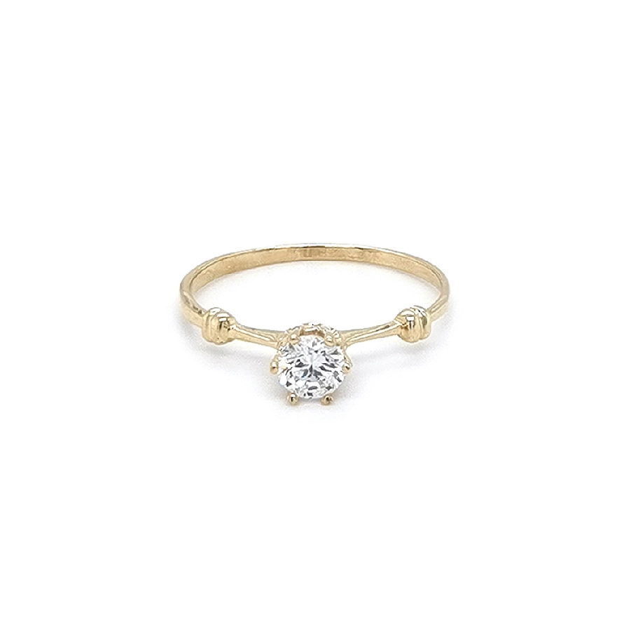 Gold Verlobungsring mit Zirkon