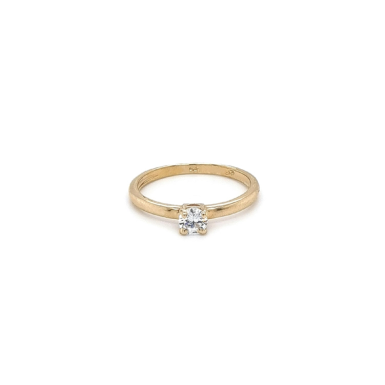 Gold Verlobungsring mit Zirkon