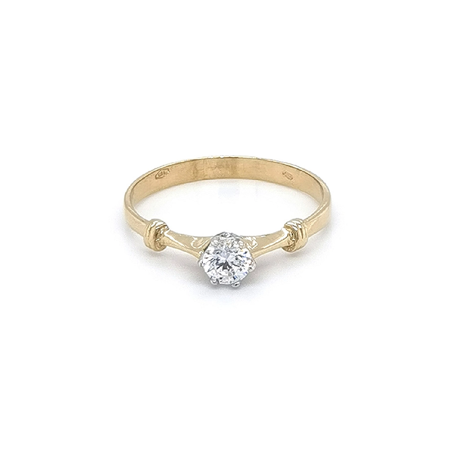 Gold Verlobungsring mit Zirkon