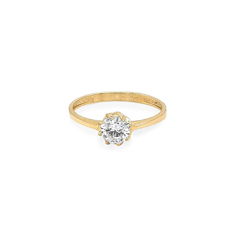 Gold Verlobungsring mit Zirkon