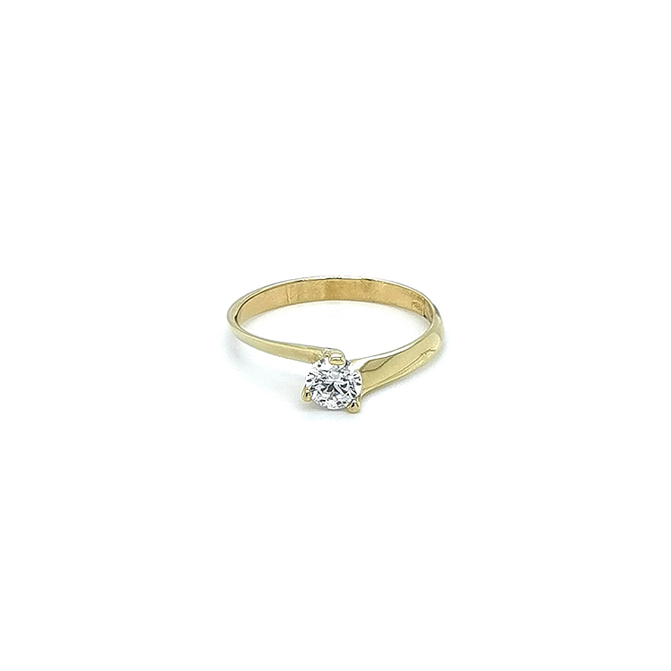 Gold Verlobungsring mit Zirkon