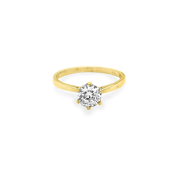 Gold Verlobungsring mit Zirkon