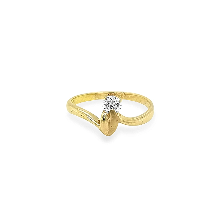 Goldring mit Zirkon