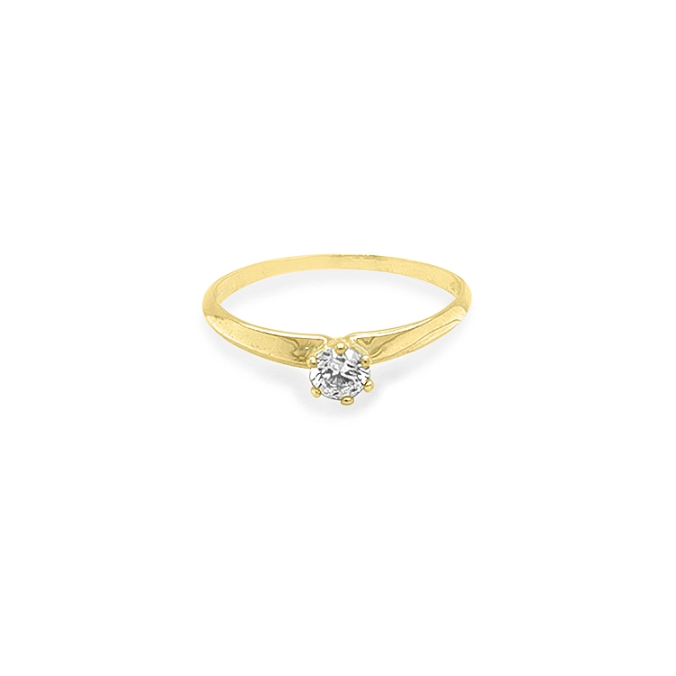 Gold Verlobungsring mit Zirkon