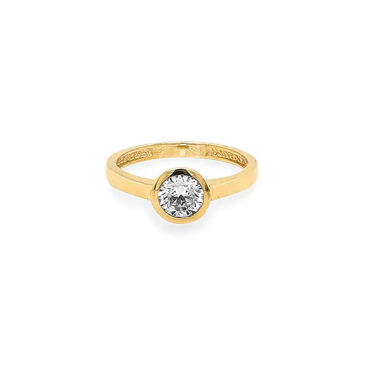 Gold Verlobungsring mit Zirkon