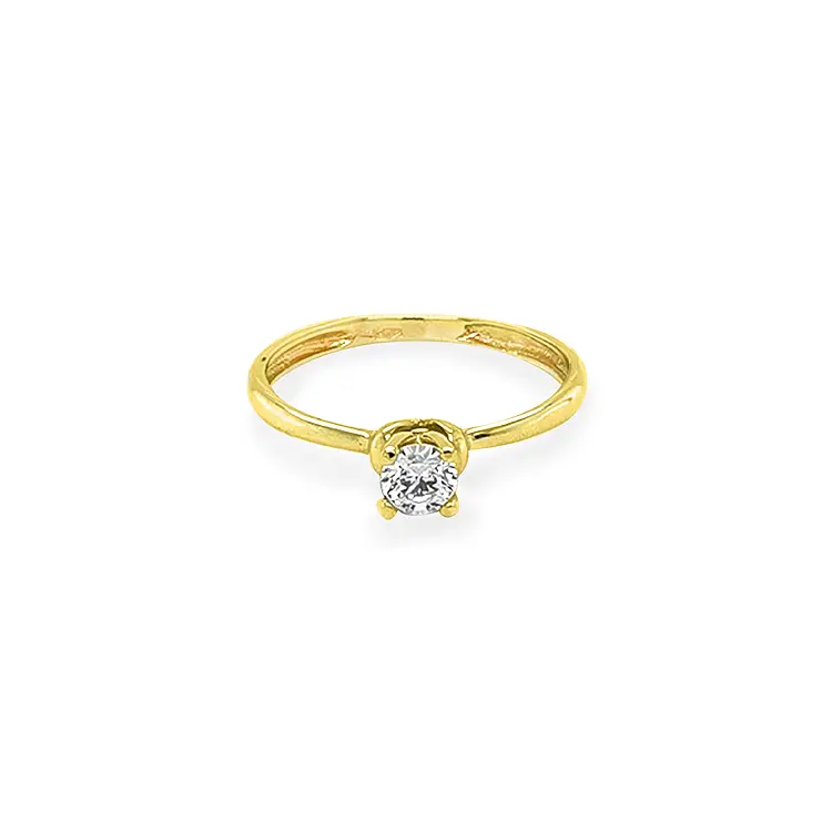 Gold Verlobungsring mit Zirkon