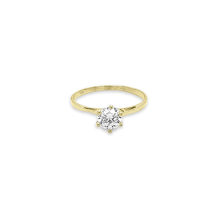 Verlobungsring aus Gold mit kubischem Zirkon