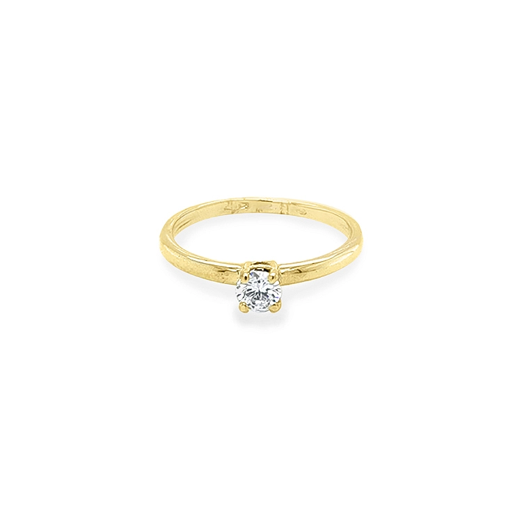 Gold Verlobungsring mit Zirkon