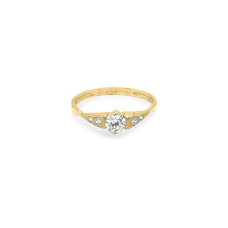 Goldring mit Zirkonen