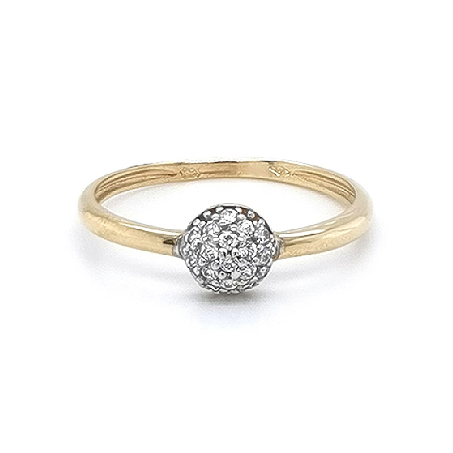 Goldring mit Zirkonen