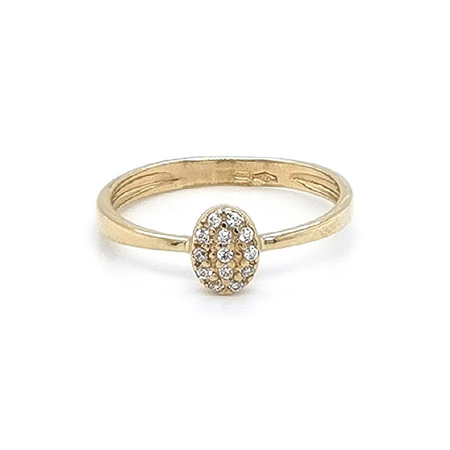 Goldring mit Zirkonen