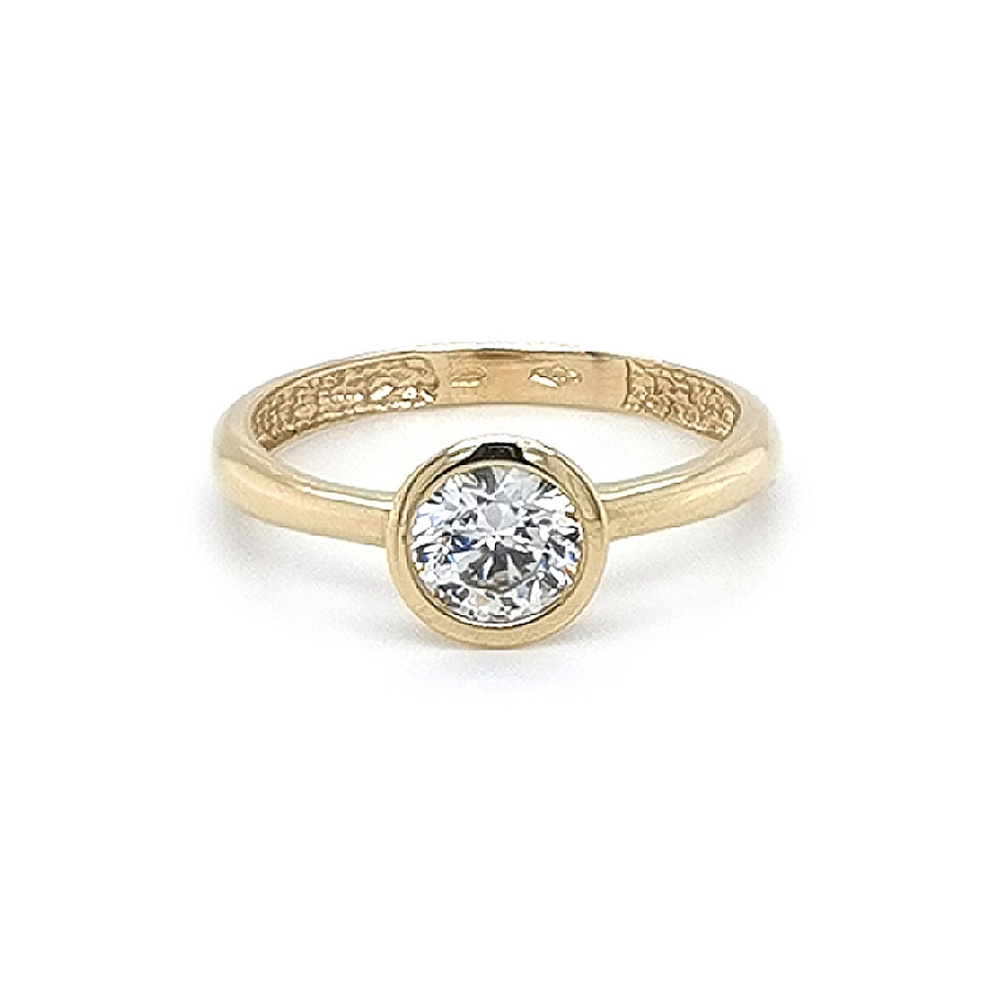 Gold Verlobungsring mit Zirkon