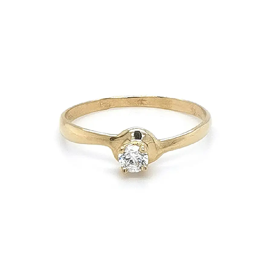 Gold Verlobungsring mit Zirkon