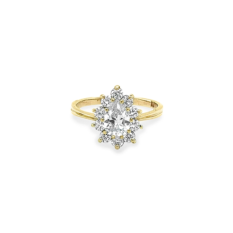 Goldring mit Zirkonen