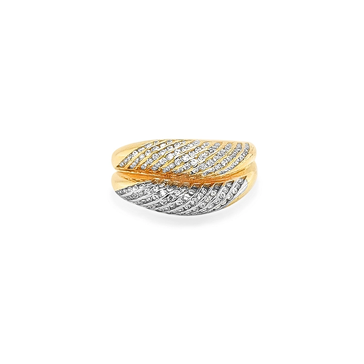 Goldring mit Zirkonen