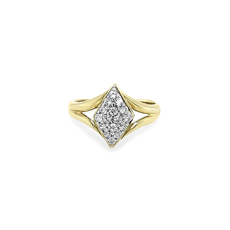 Goldring mit Zirkonen