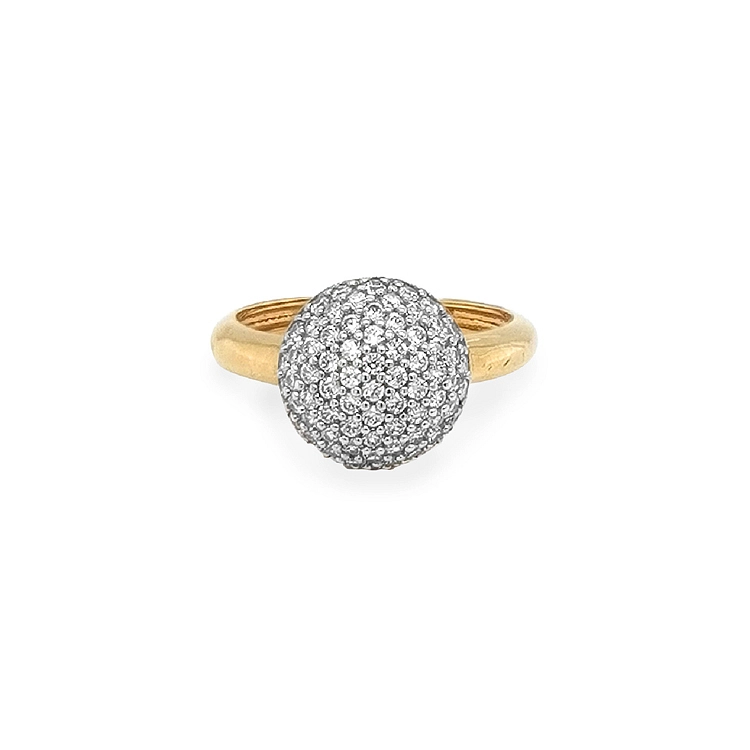 Goldring mit Zirkonen