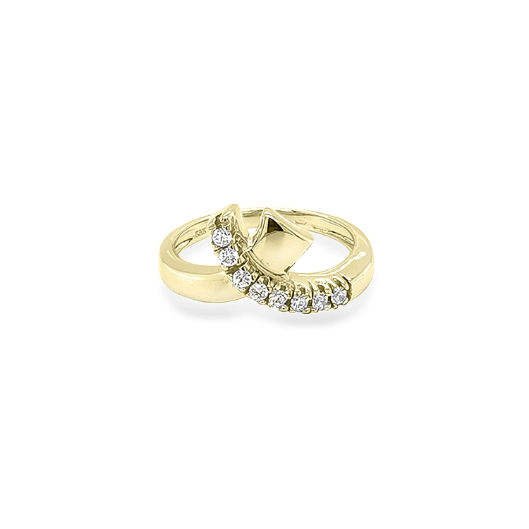 Goldring mit Zirkonen