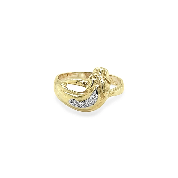 Goldring mit Zirkonen