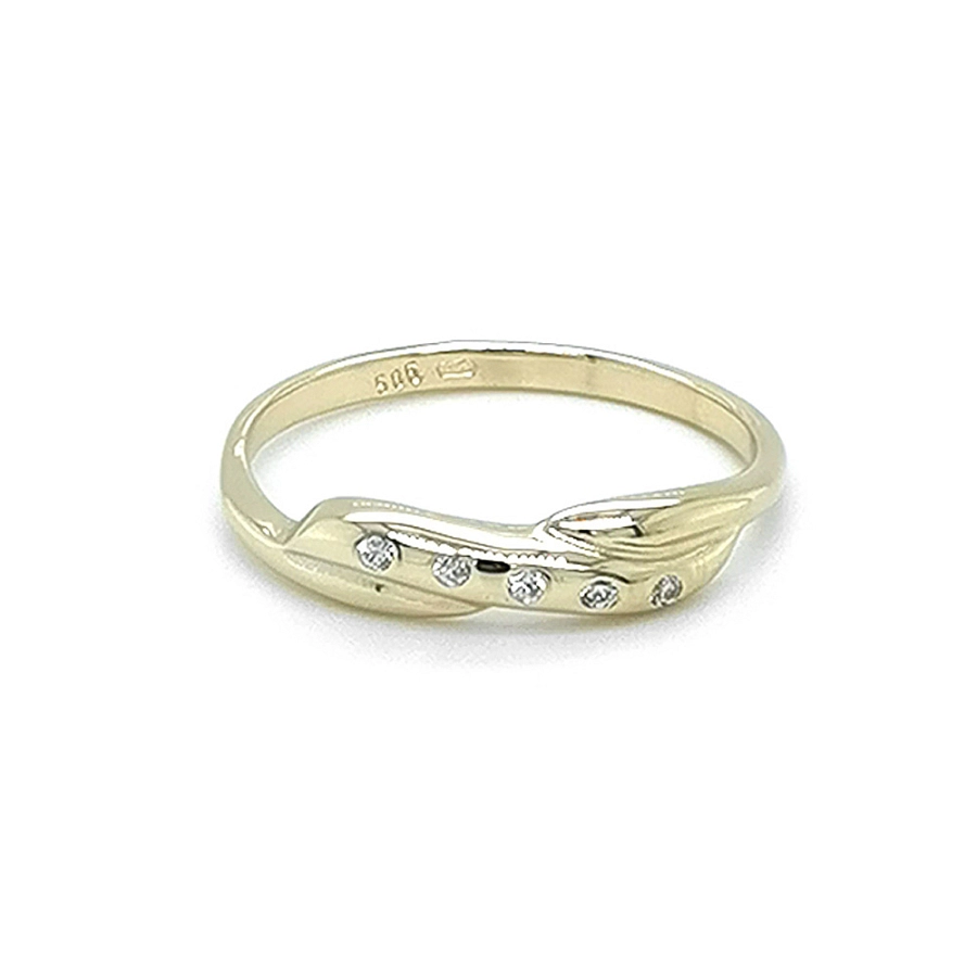 Goldring mit Zirkonen